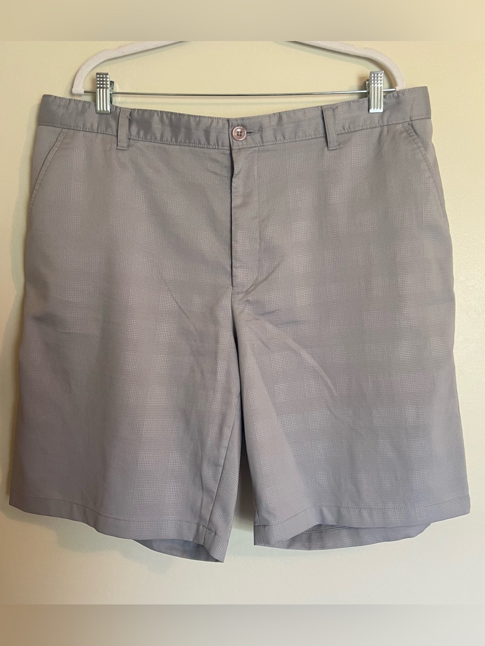 Tasso Elba Shark Men's Light Gray Flat Front Shorts